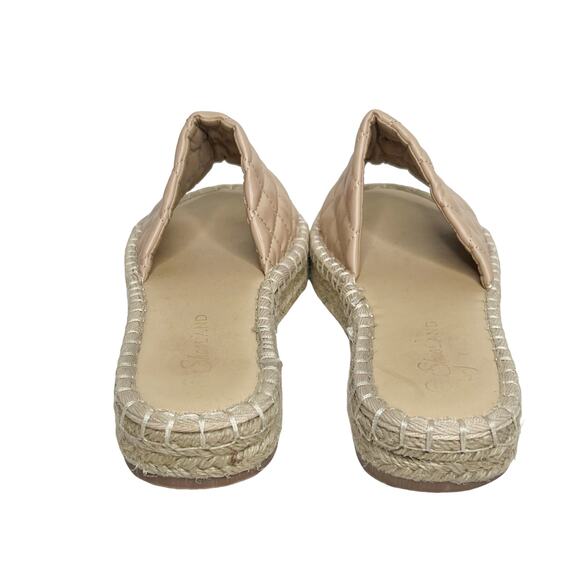 SHOE LAND Narina Open Toe Espadrille Slip On Platform Slide Sandals Pink Size 8 - Picture 6 of 9